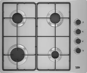 Beko HIGG 64123 SX Built-in Gas Hob, 61 cm, 4 Zones, Stainless Steel