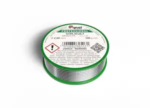 Припой бессвинцовый CYNEL SN99.3CU0.7, 2.0 мм, 100 г, флюс SW26