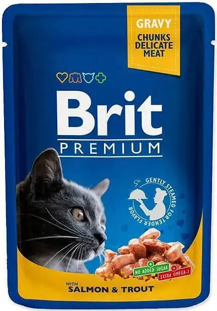 Влажный корм для кошек Brit Premium Family Plate, 12 шт. Photo 3