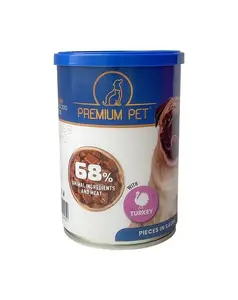 Premium Pet Wet Dog Food with Turkey, 415g