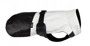Amiplay FLUO Raincoat for Dogs, Size 35, White/Black