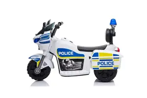 Bērnu elektriskais motocikls Policija, zils/balts