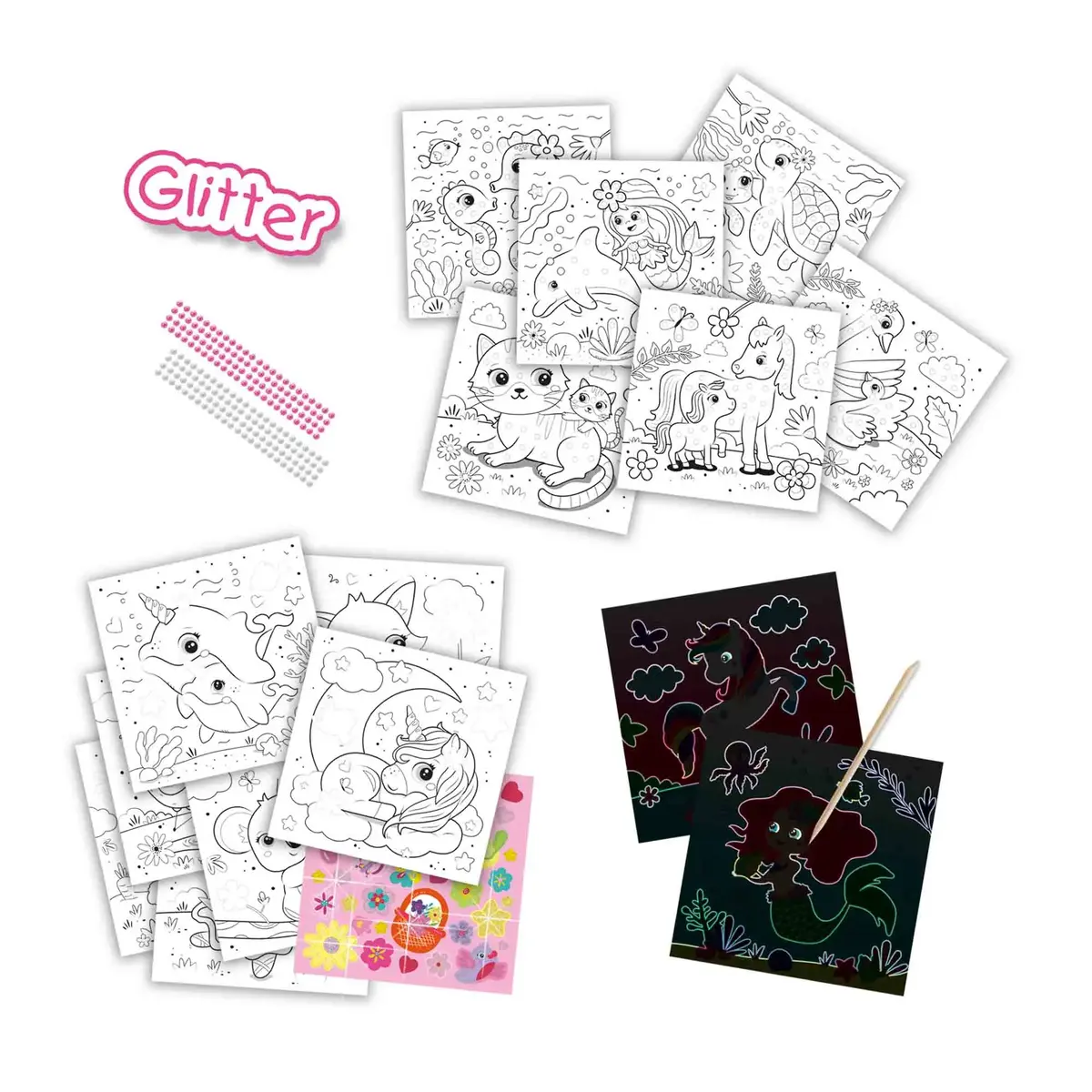 Раскраска SES Creative Glitter 3-в-1 Photo 2