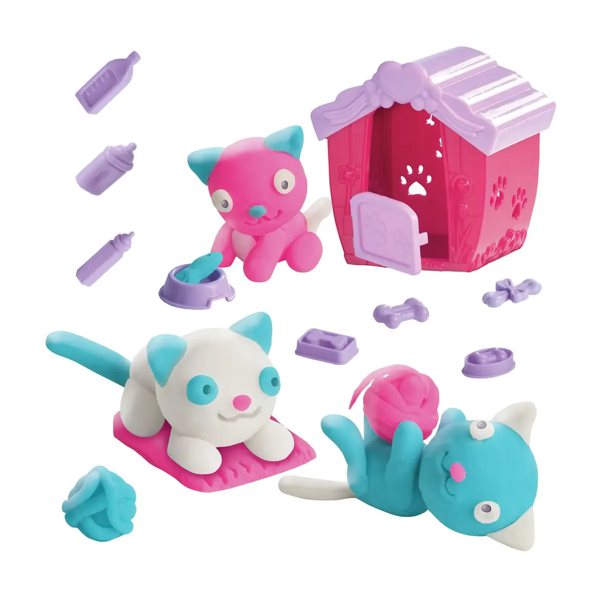 SES Creative 00506 Modeling Clay Kittens Set Photo 3