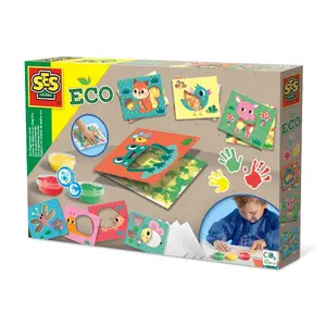 SES Creative Eco Fingerpaint Cards Coloring Set for Children