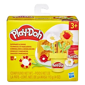 Play-Doh Lil Flowers Sunflowers and Daisies Набор для творчества из пластилина 5 штук для детей от 3 лет