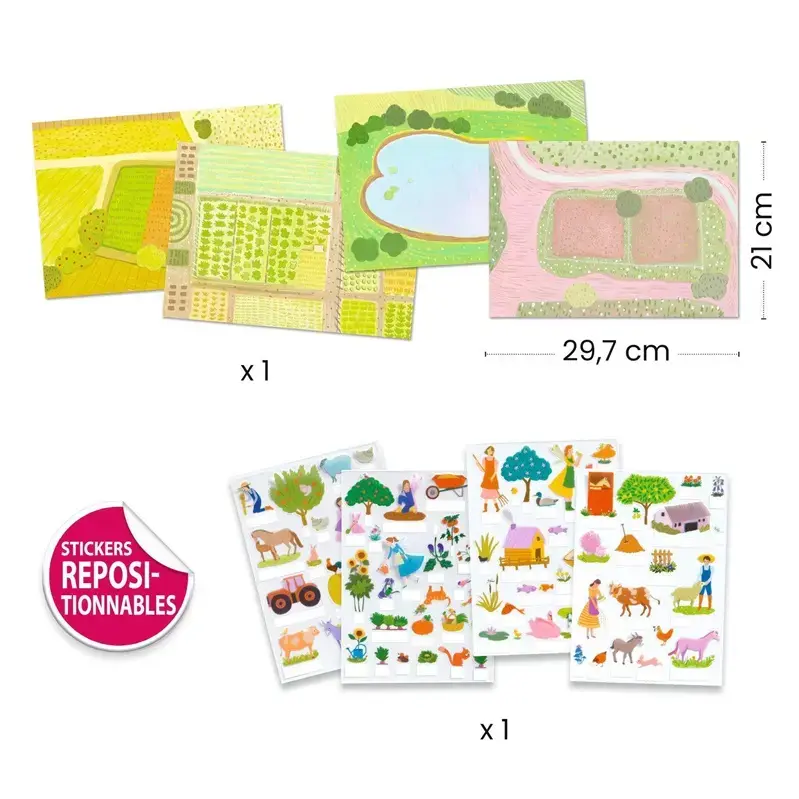 Набор для творчества Djeco Lift Up Stickers Farm Photo 3