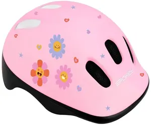 Spokey Fun Children's Helmet, Black/Pink, 52-56 cm
