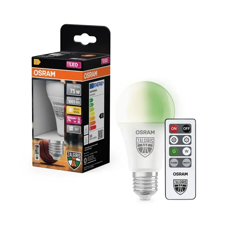 Osram LED Žalgiris A60 E27 9.5W 1055LM Bulb Photo 3