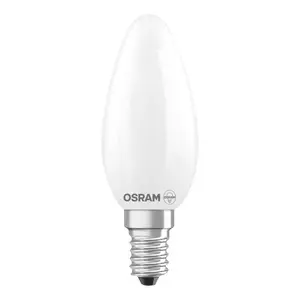 Osram LEDSCL B35 LED sveces formas spuldze, 3.4W, E14 cokols, 4000K neitrāli balta gaisma, 470lm, matēta