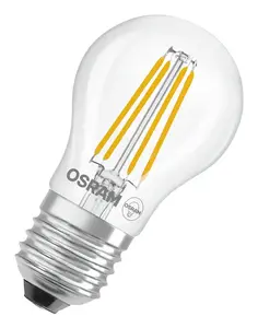 Osram LED kvēldiega spuldze P45, 3.4W, E27, 470lm, 2700K silti balta