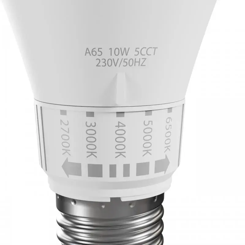 Spectrum A65 LED spuldze, E27, 10W, 5CCT Photo 3