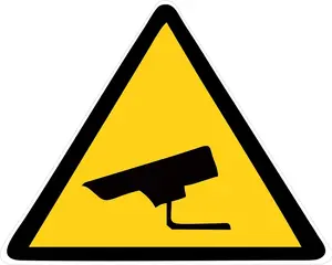 Surveillance Camera Warning Sticker 159x199mm