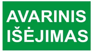 Emergency Exit Sign Sticker 130x230mm