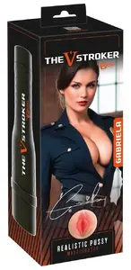 Rebel V-Stroker Gabriela Compact Masturbator with Textured Inner Sleeve