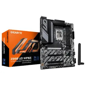 Материнская плата GIGABYTE Z890 UD WIFI6E, LGA 1851, ATX, поддержка Intel Core Ultra Series 2, DDR5 8800МГц, PCIe 5.0, Wi-Fi 6E, 2.5GbE, USB 4