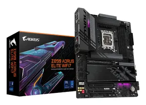 Материнская плата GIGABYTE Z890 A ELITE WIFI7 1.1, чипсет Intel Z890, сокет LGA 1851, ATX, поддержка памяти DDR5, Wi-Fi 7 и Bluetooth