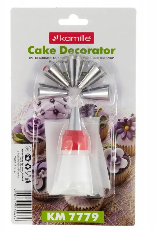 Kamille 7779 Cake Decorating Piping Bag with 6 Tips Photo 3