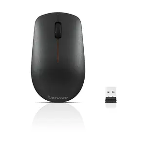 Lenovo 400 Wireless Optical Mouse, Ambidextrous, 1200 DPI, 3 Buttons, Black