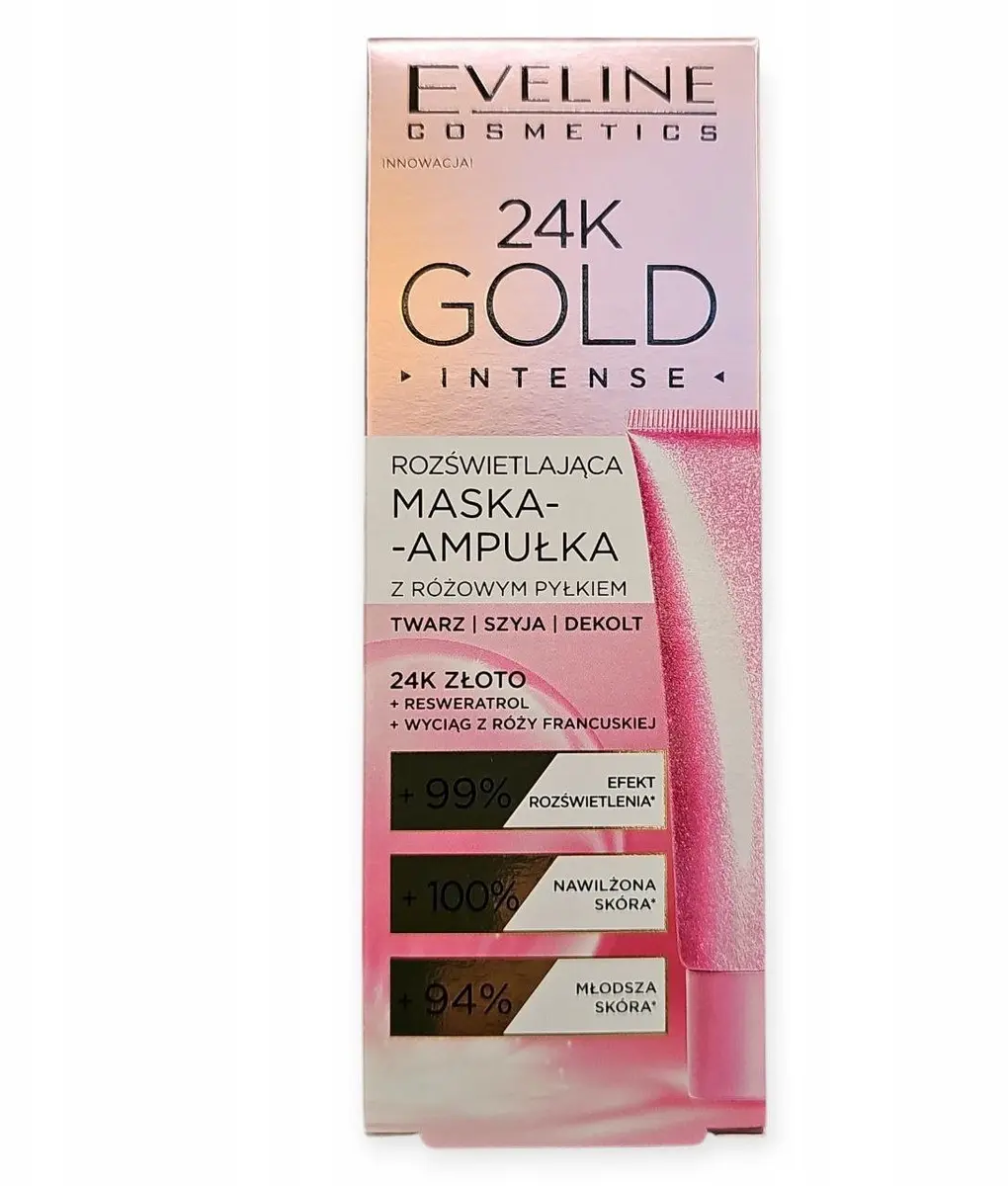 Eveline 24K Gold izgaismojoša maska-ampula ar