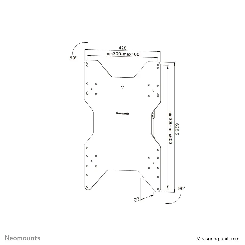 Neomounts WL85-515WH16 Rotatable TV Wall Mount Photo 16