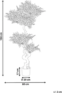 Beliani Sztuczna roślina doniczkowa 166 cm RUSCUS TREE
