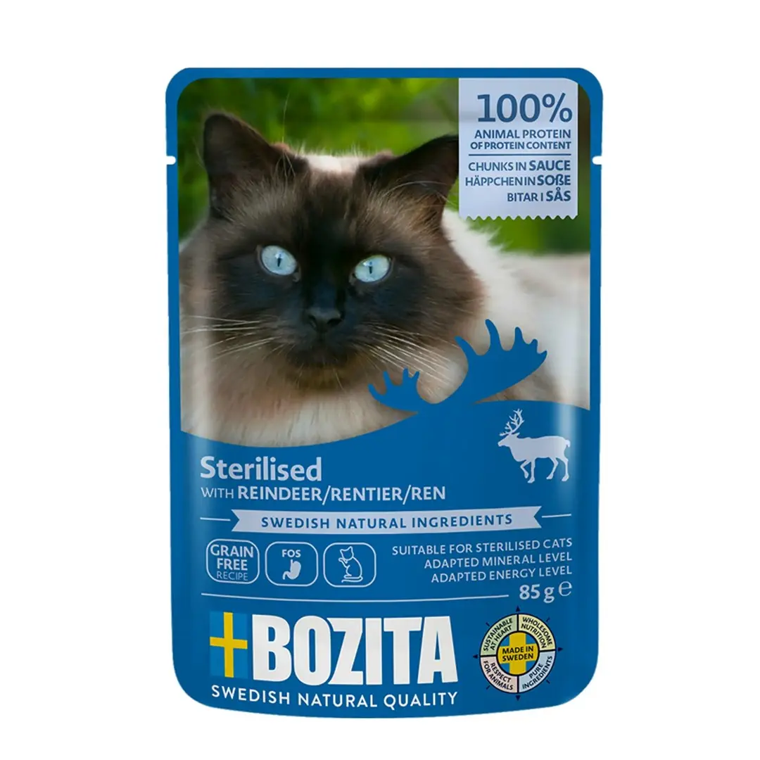 Bozita mitrā barība sterilizētiem kaķiem ar
