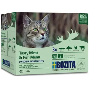 Влажный корм для кошек Bozita Tasty Meat & Fish Menu, 85 г