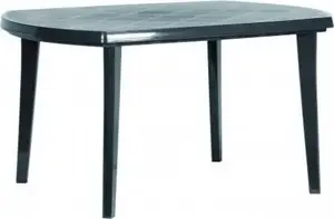 Curver Elise Oval Plastic Table, Graphite