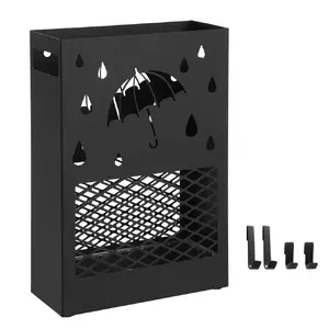 Songmics LUC004B01 lietussargu statīvs Tērauds Melns