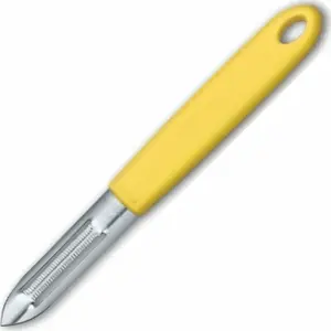 Victorinox Universal Peeler 7.6077.8 with Double-Sided Serrated Blade, Yellow
