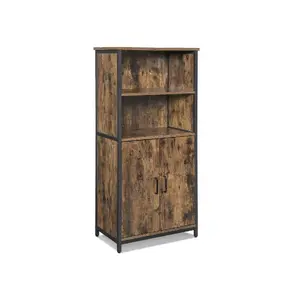 Vasagle LSC66BX Floorstanding Storage Cabinet with Adjustable Shelf and Open Compartments