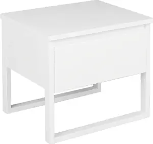 Beliani GIULIA Wooden Bedside Table White