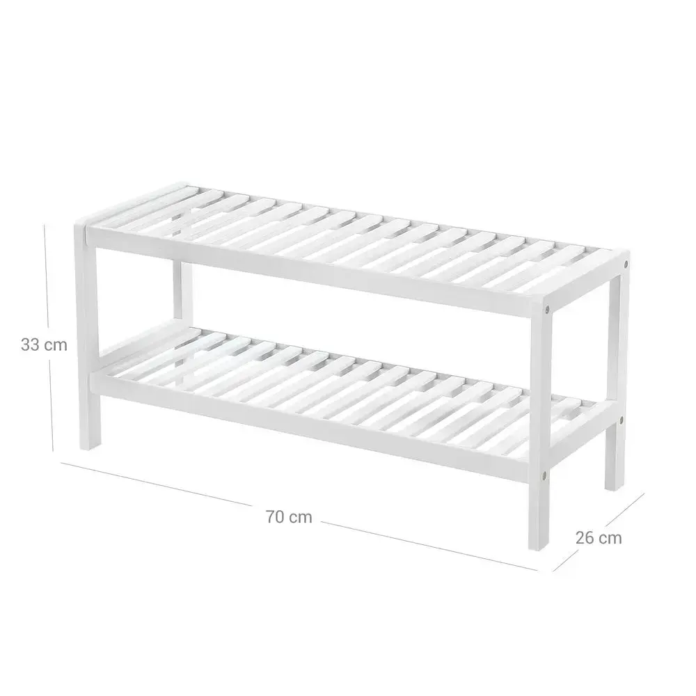 Двухъярусная полка для обуви Songmics LBS02WT Photo 6
