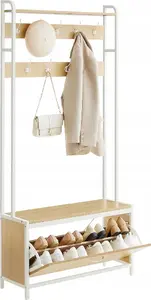 Vasagle Hall Tree with Shoe Cabinet, Bench, and 9 Hooks