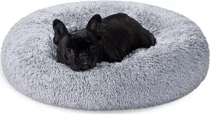 Feandrea Pet Sofa and Cat Bed, 60 cm, PV Velvet Surface, Grey