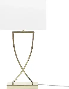 Beliani YASUNI Table Lamp, Metal, Gold and White