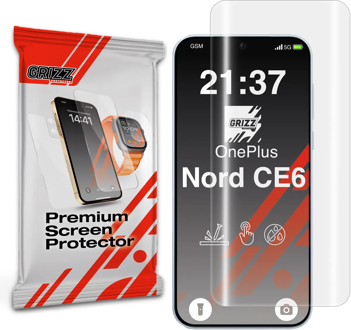 GrizzGlass Hydrofilm hidrogēla ekrāna aizsargplēve OnePlus