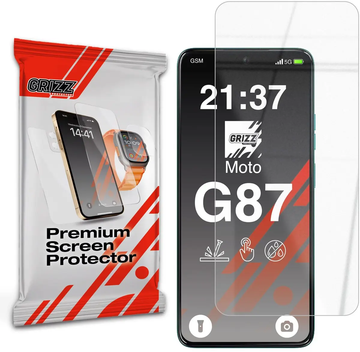 GrizzGlass HybridGlass hibrīda ekrāna aizsargstikls Motorola