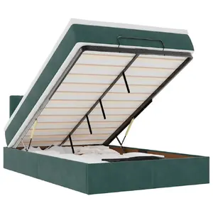 Кровать-оттоманка VidaXL 3312683 с матрасом и LED-подсветкой 120x190 см