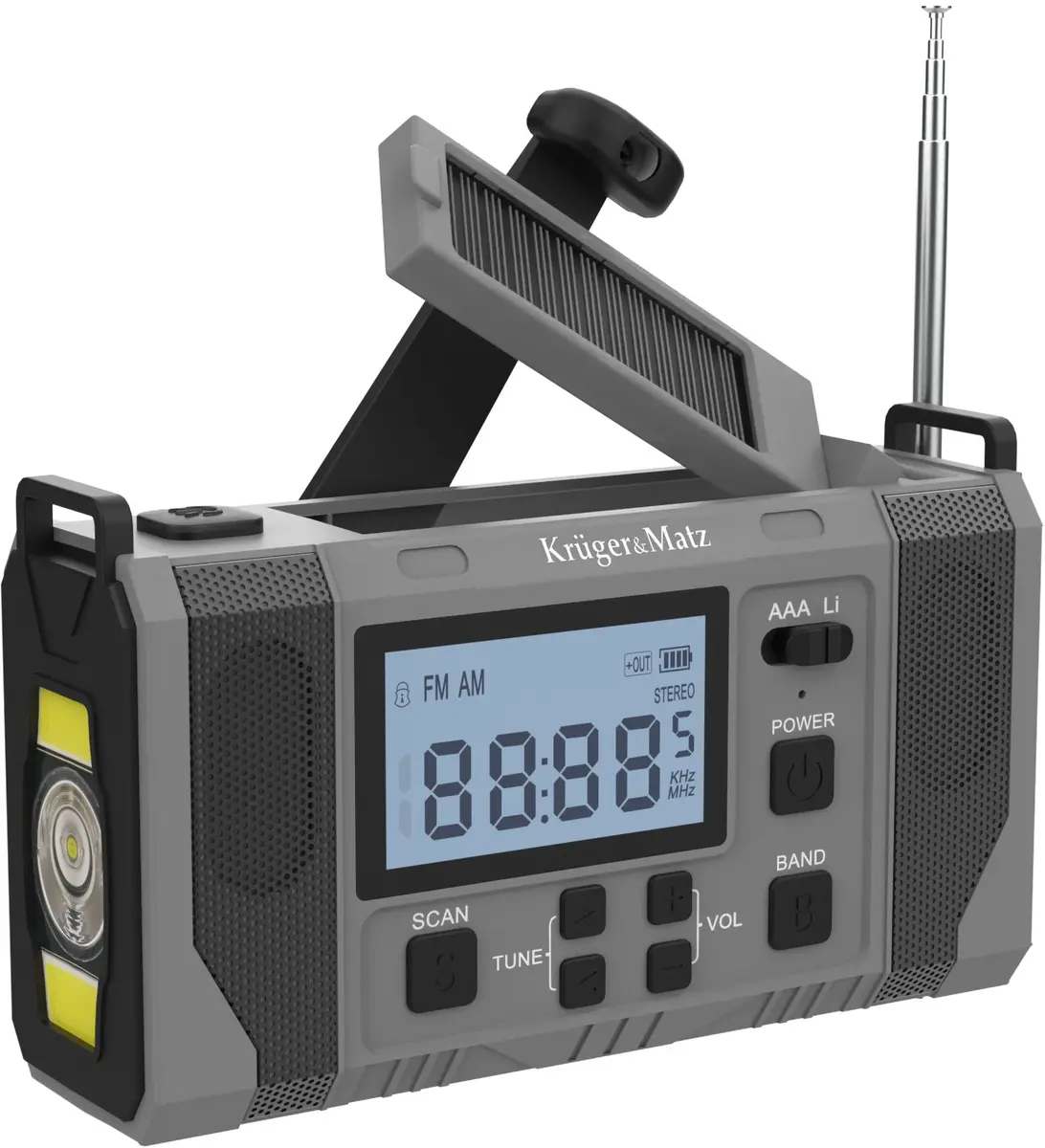 Kruger&Matz KM0838 pārnēsājams avārijas radio ar