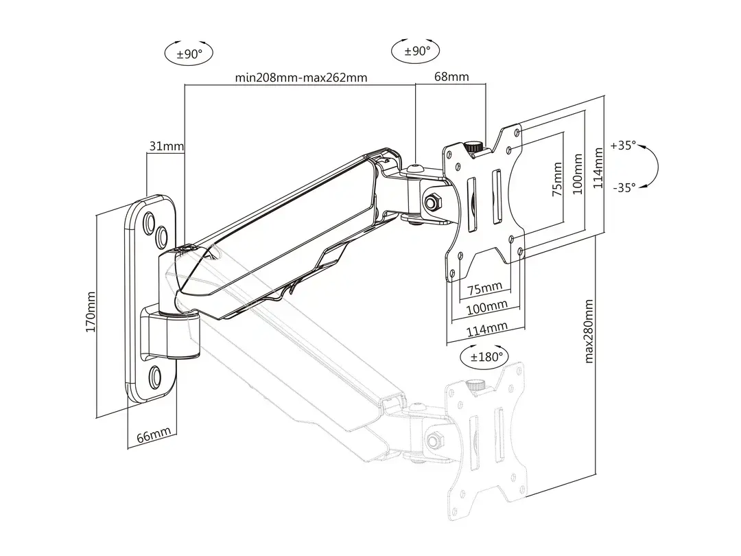 Настенное крепление Multibrackets M Monitormount Wall Basic Single Photo 10