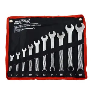 AWTools AW40113 Combination Wrench Set 6-19mm, 10 Pieces