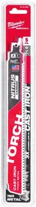 Milwaukee Torch Nitrus Carbide Teeth Reciprocating Saw Blade 230mm 8TPI, 5-Piece Set