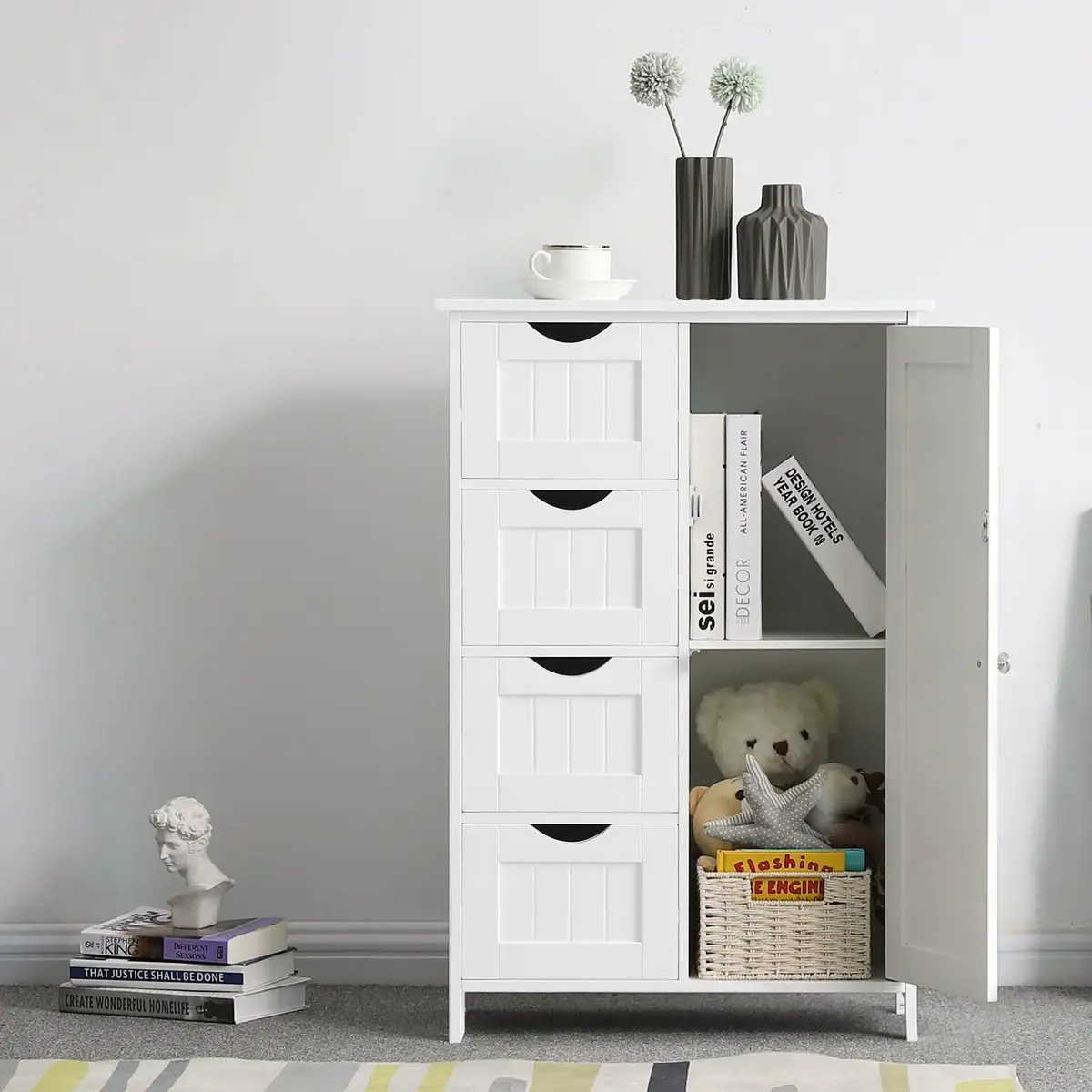 Комод Songmics LHC41W с 1 дверцей Photo 3