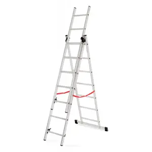 AWTools AW23079 alumīnija kāpnes 3x7 pakāpieni 150 kg