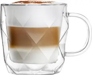 Vialli Design Geo Double-Walled Glass Mug 450 ml