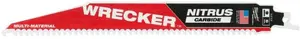 Milwaukee Wrecker Nitrus Carbide Reciprocating Saw Blade 230mm 6TPI 5-Piece Set