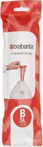 Brabantia Worki na śmieci PerfectFit rozmiar B 5L 10szt 137709
