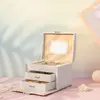 Шкатулка для украшений Songmics с зеркалом и 2 ящиками Photo 3